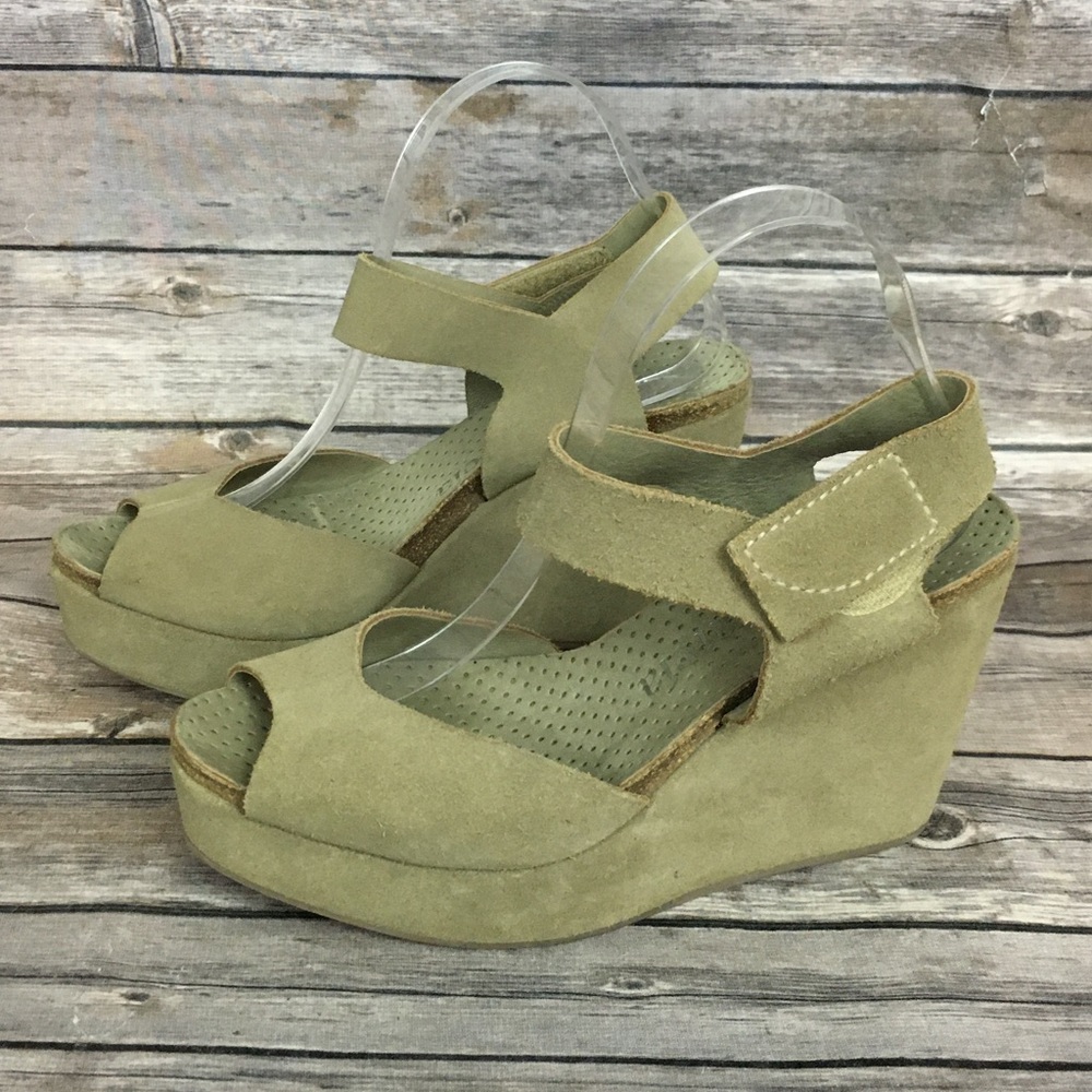 Pedro Garcia Wedge Suede Sandals